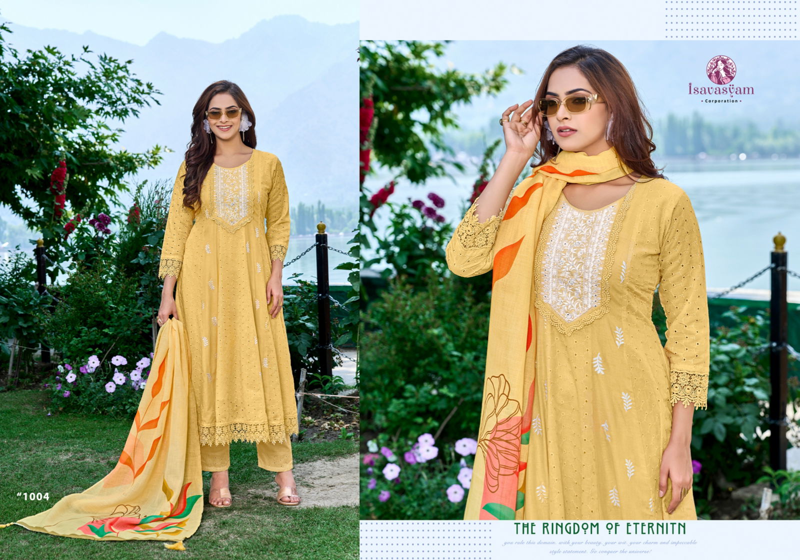 Isavasyam Anarkali Long Kurti With Bottom Dupatta Wholesale Clothing Suppliers In India
